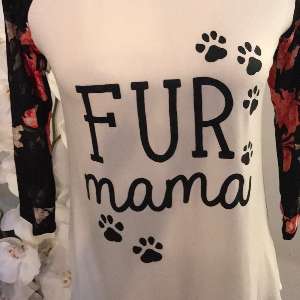 Floral Fur Mama Top - Picture 2 of 5